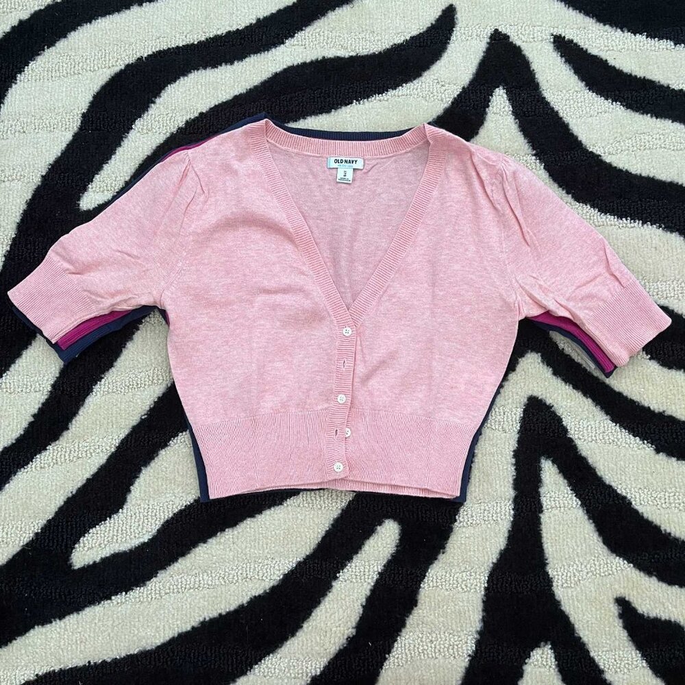 Old Navy LIGHT PINK Lightweight Cropped Cardigan